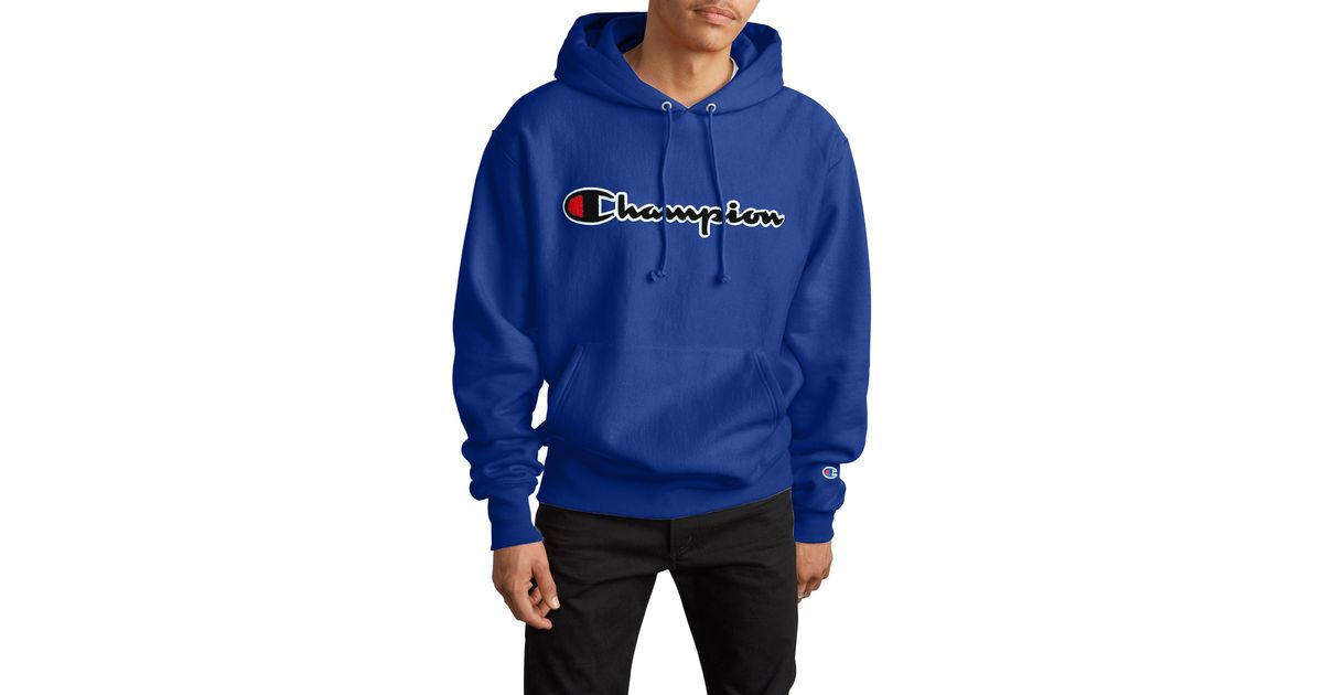 champion reverse weave chenille logo white hoodie