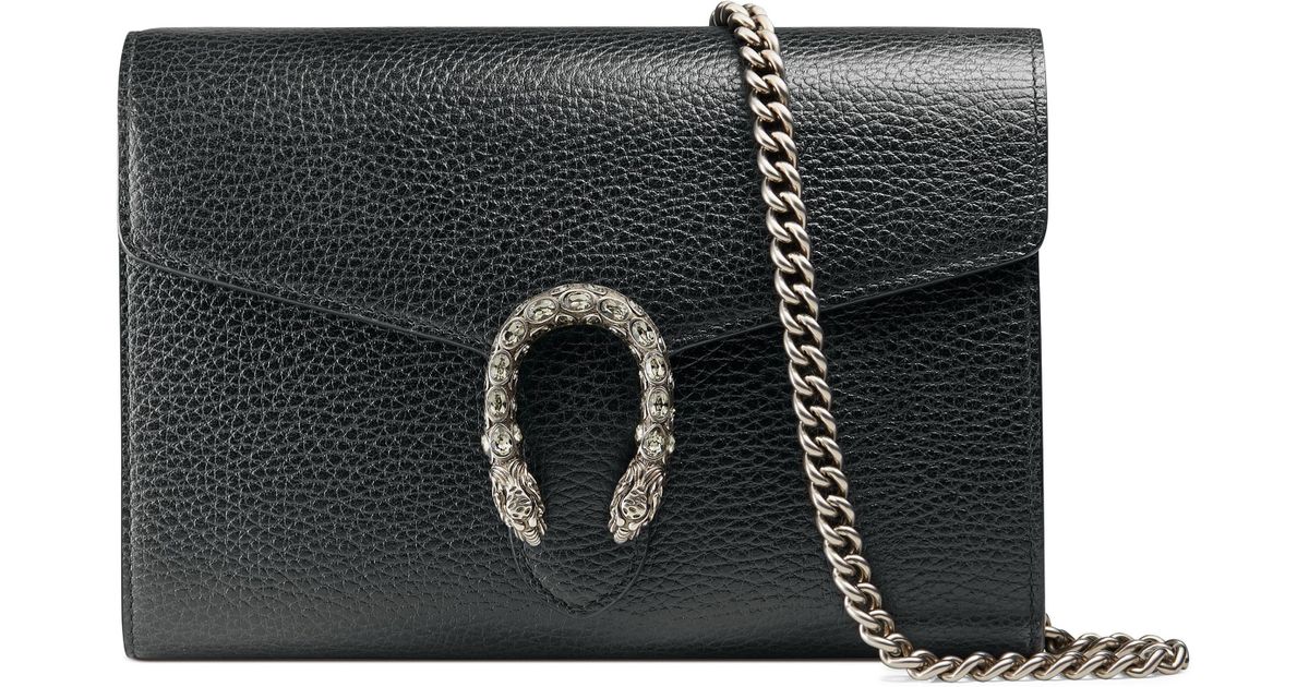 dionysus leather wallet on a chain