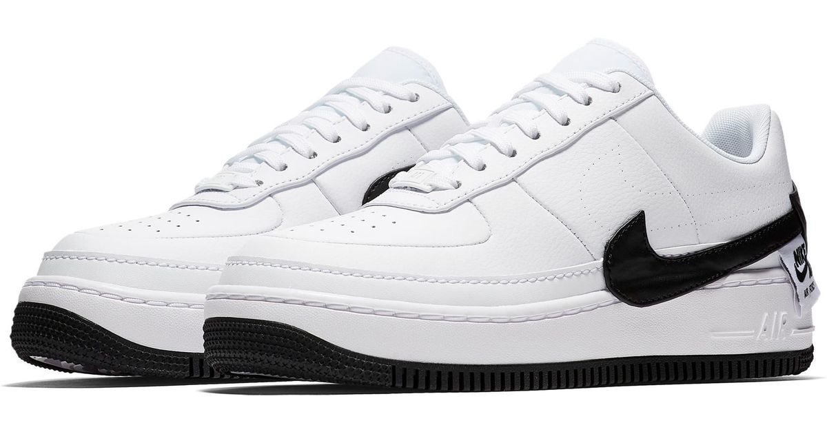 nike white and black air force 1 jester trainers
