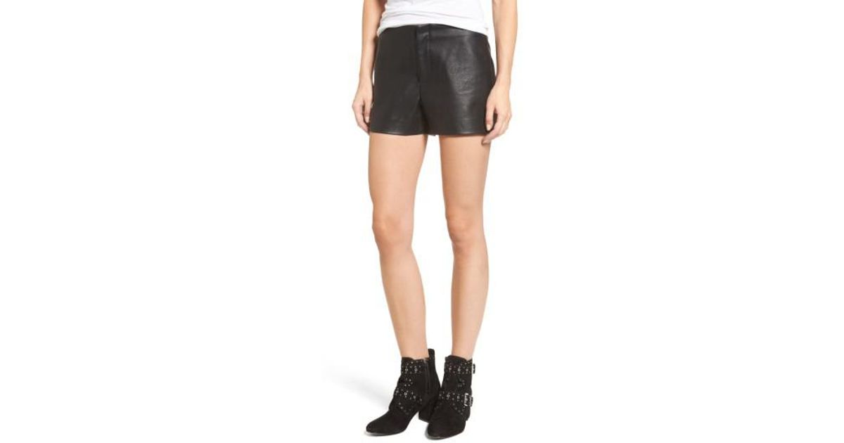 blank nyc leather shorts
