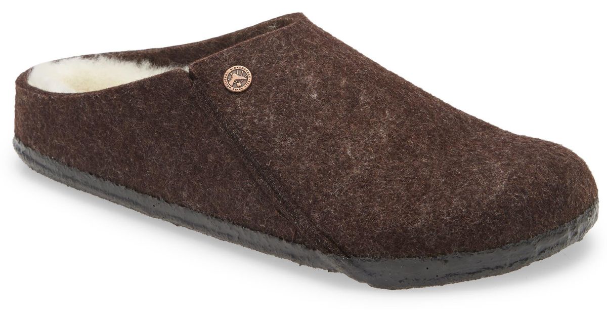Birkenstock Zermatt Genuine Shearling Lined Slipper in Brown for Men Lyst
