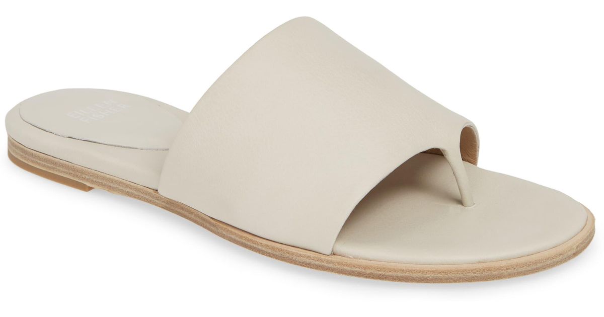 edge washed leather slide