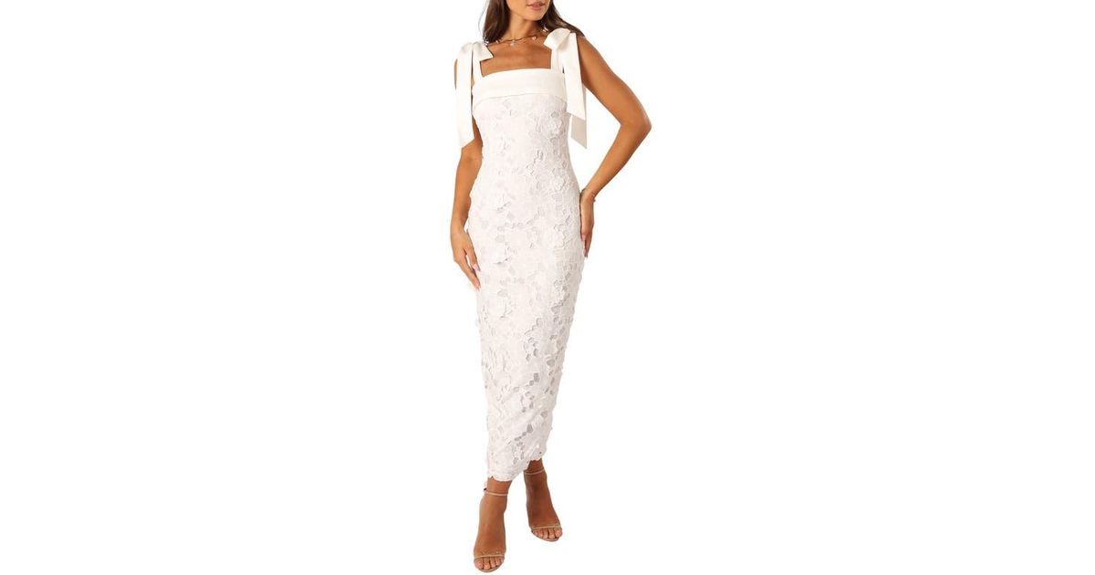 Petal & Pup Emersyn Lace Sheath Dress in White | Lyst