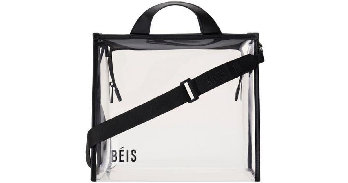 BEIS The Clear Stadium Tote in Black | Lyst