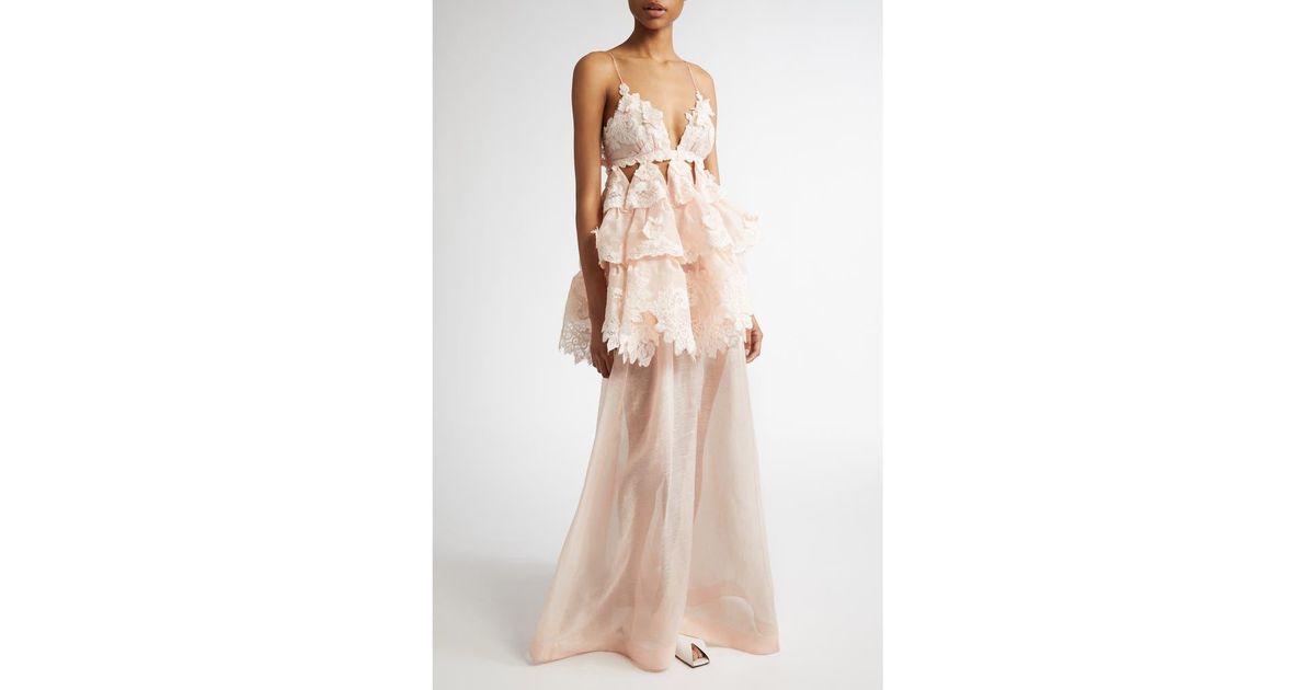 zimmermann crush tiered lace dress Zimmermann Crush Tiered Lace Maxi Dress