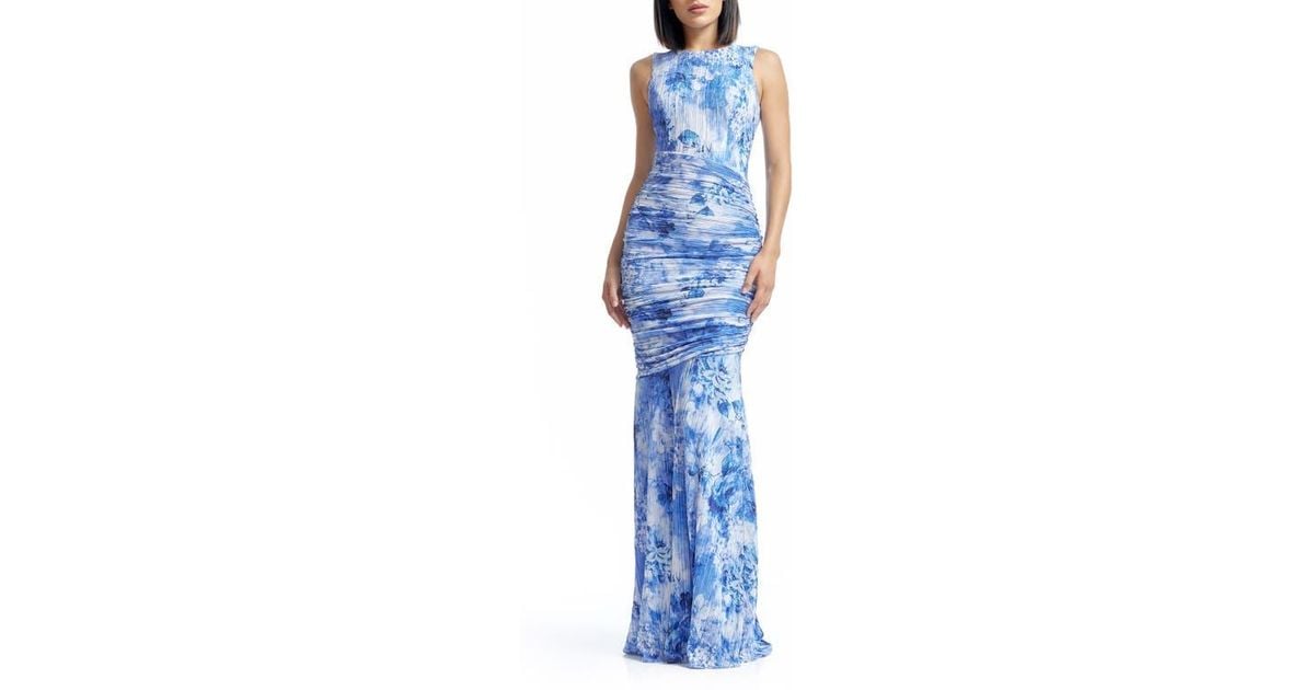 open lace back dress Dress The Population Sandra Gown - White