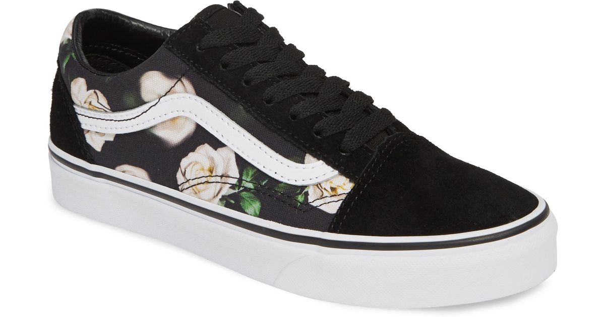 ua old skool lux floral sneaker