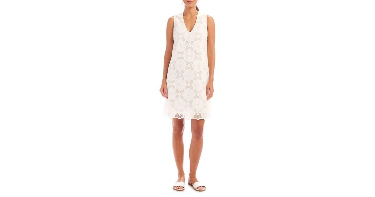 karen kane crochet dress Karen Kane white crochet no sleeve dress-S