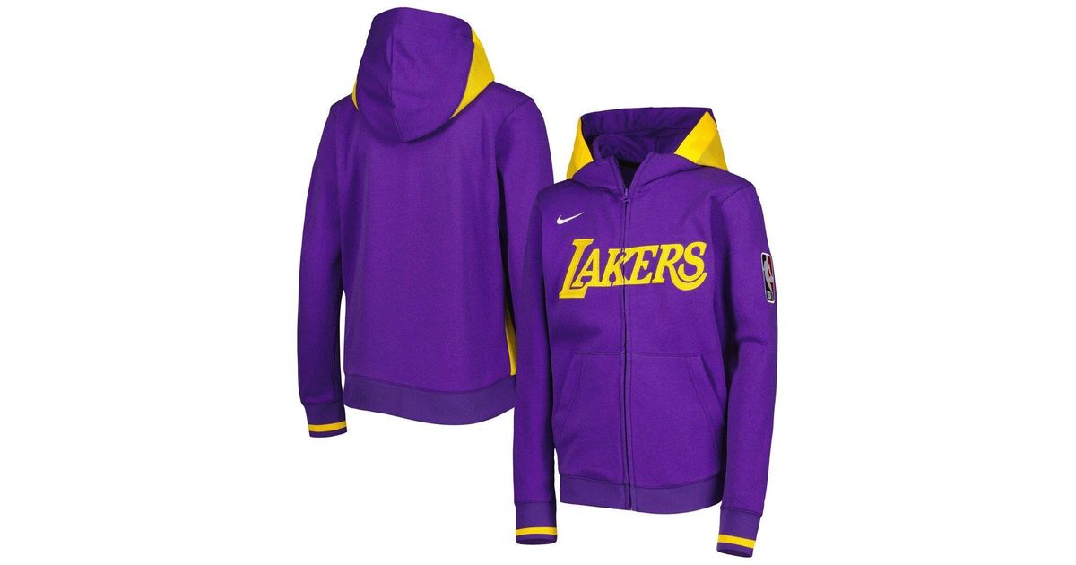 Nike Youth Los Angeles Lakers Courtside Showtime Performance Full-zip ...