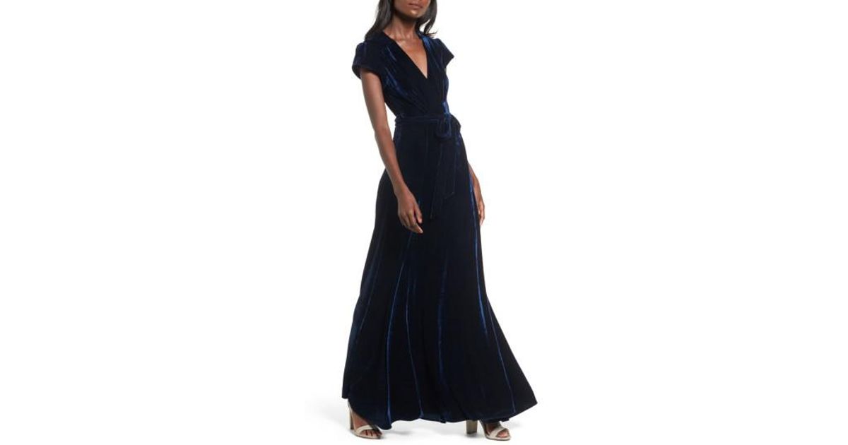 tularosa sid wrap dress velvet