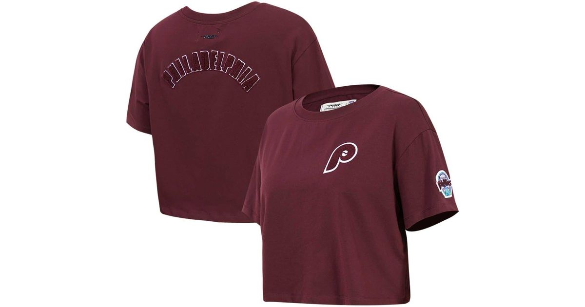 Pro Standard Philadelphia Phillies Classic Team Boxy Cropped T-shirt At  Nordstrom in Purple