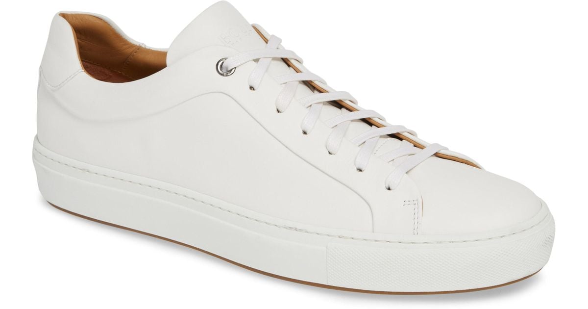 BOSS Leather Mirage Sneaker in White Leather (White) for Men - Lyst