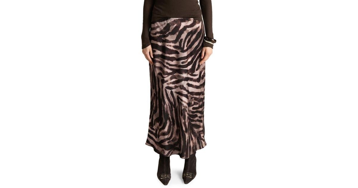 Mango Animal Print Satin Midi Skirt In Black Lyst mango-animal-print-satin-midi-skirt-in-black-lyst