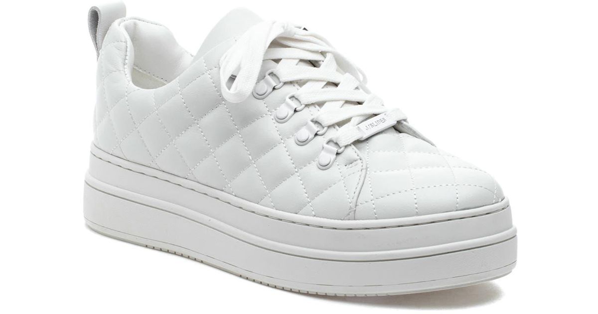 J/Slides Jslides Nancee Perforated Platform Sneaker in White Lyst