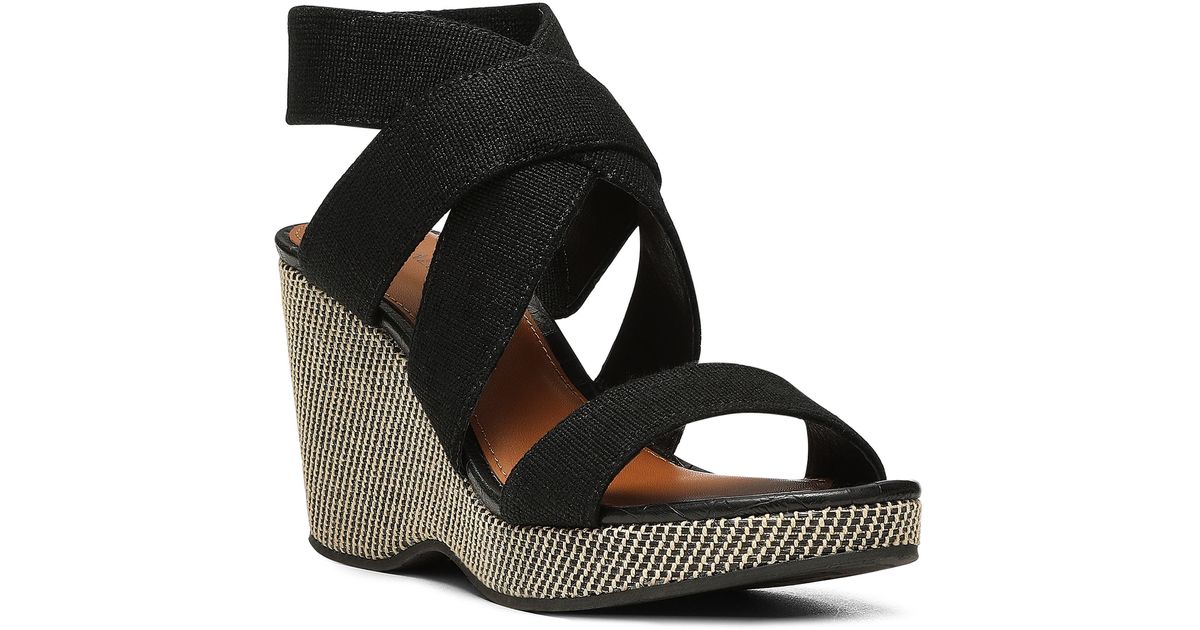Donald J Pliner Platform Wedge Sandal in Black Lyst