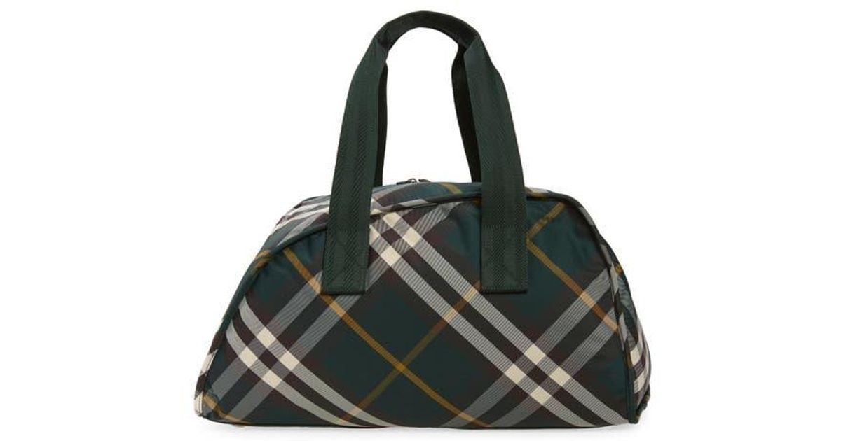 Shield Duffle Check Green Bag