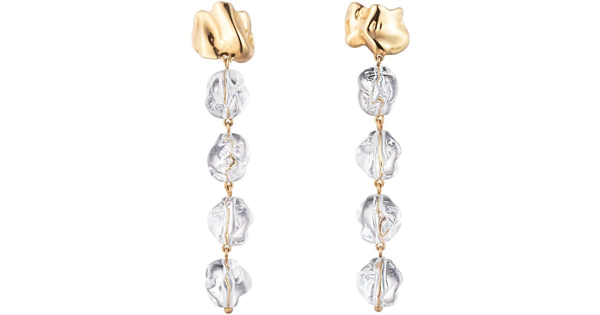 Sterling King Lucite® Drip Earrings in White | Lyst
