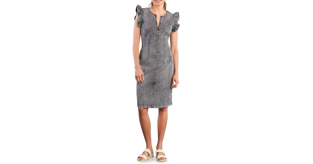 grey lab denim dress Piece Dyed Denim Dress