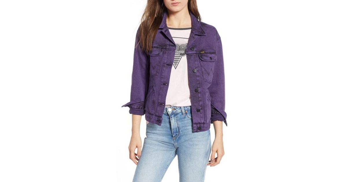 wrangler purple denim jacket