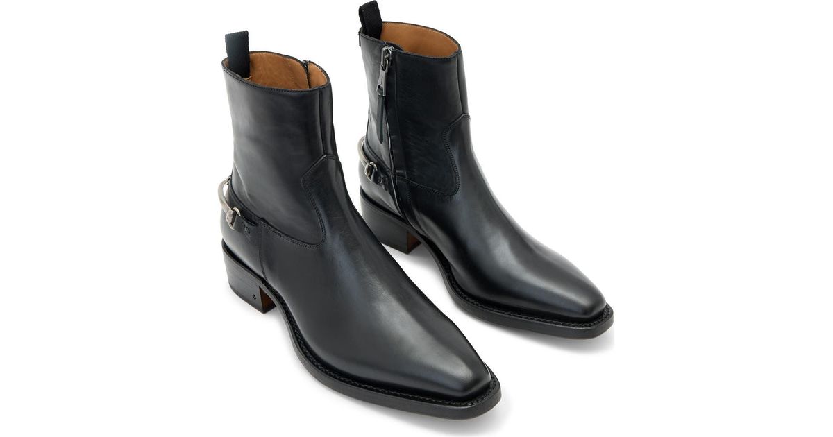 John Varvatos Walker Bit Boot in Black for Men | Lyst