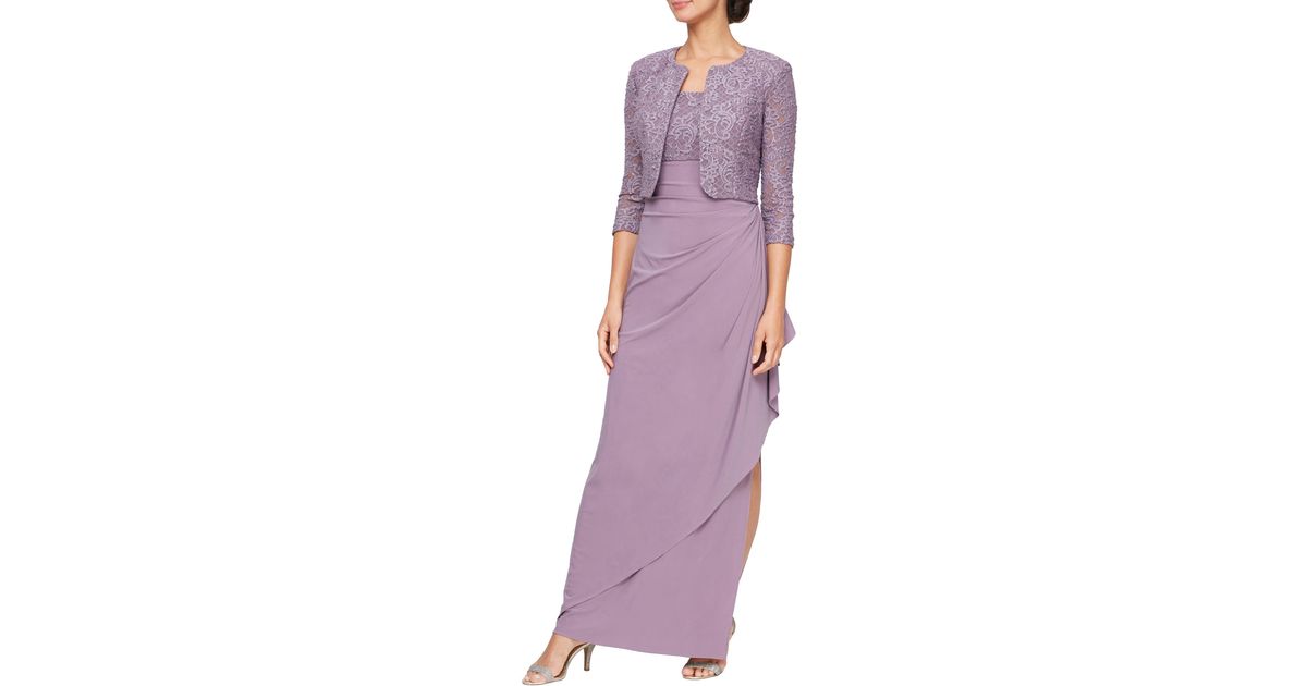 Elegant Gown With Over Lace Bolero Jacket - Etsy
