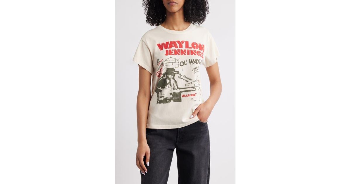 Waylan Rooi Daydreamer Waylon Jennings 'Ol Waylan Cotton Graphic T-Shirt | Lyst