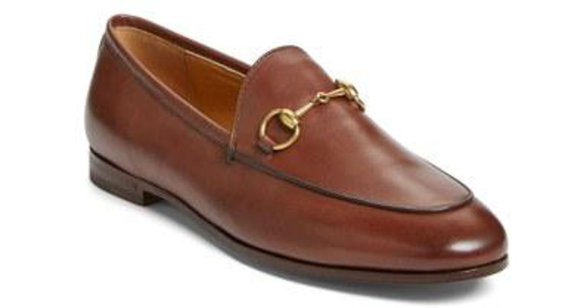 gucci brown jordaan loafer
