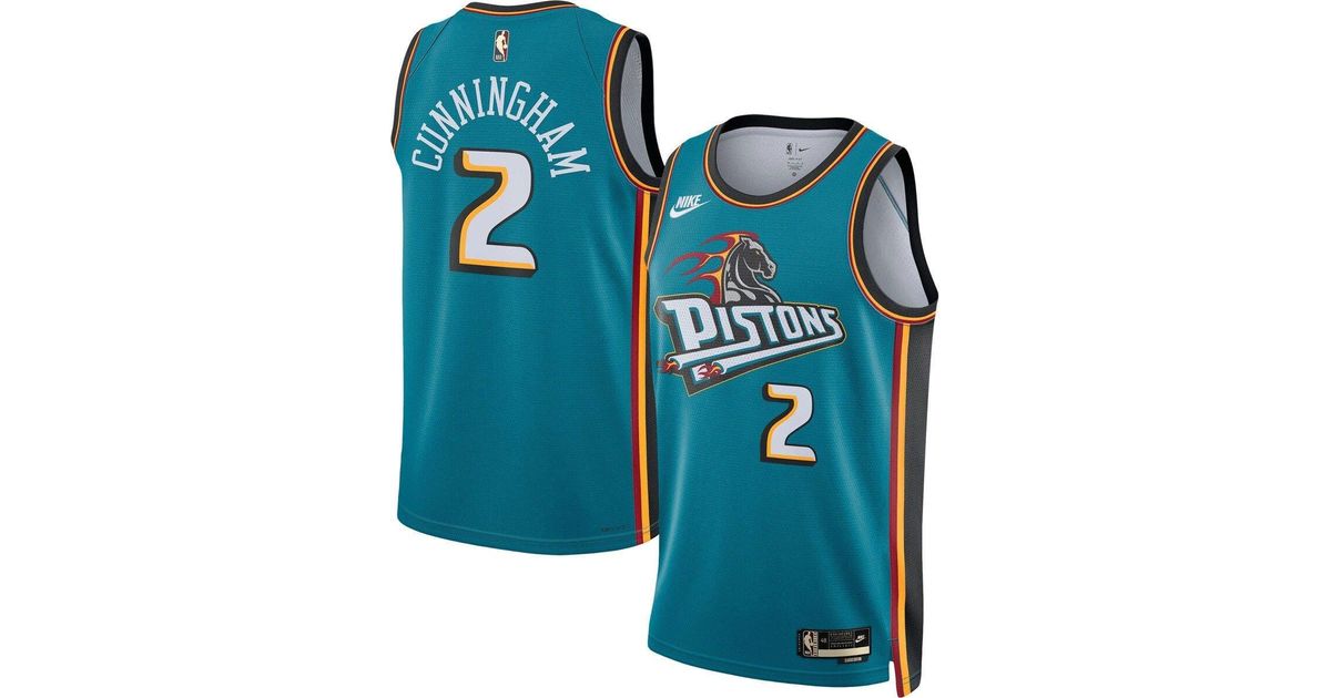 Nike Cade Cunningham Teal Detroit Pistons 2022/23 Swingman Jersey Classic Edition in Blue for