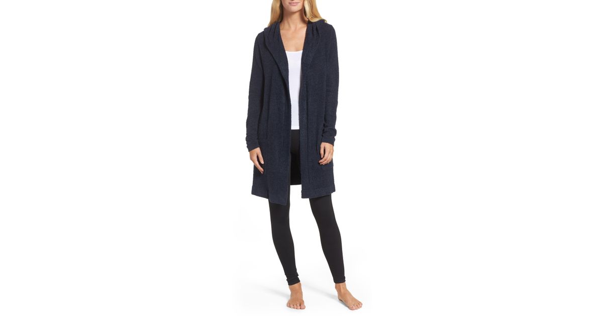 barefoot dreams cozychic lite coastal hooded cardigan