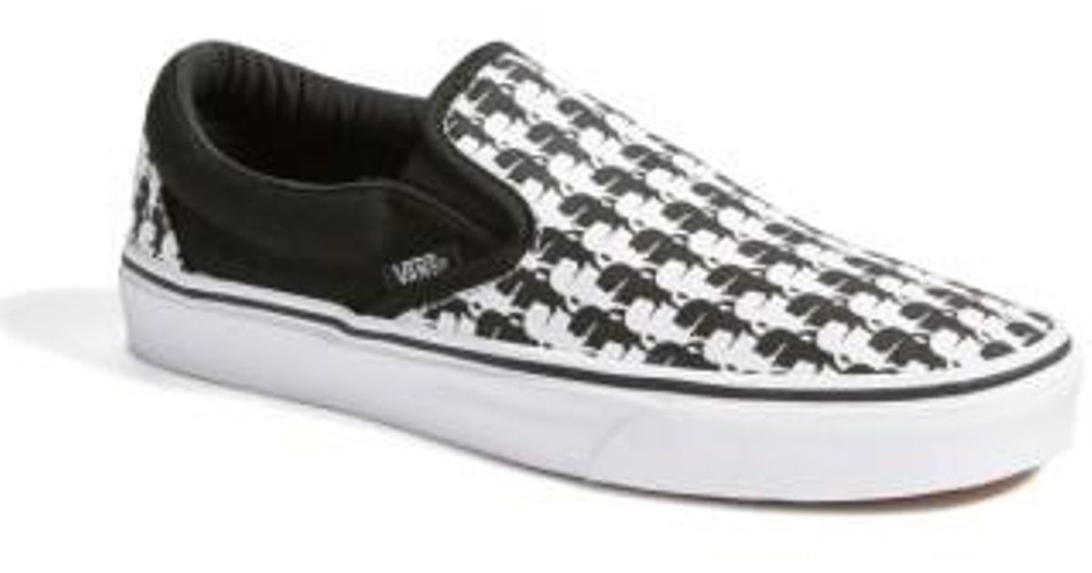 houndstooth slip on shoes