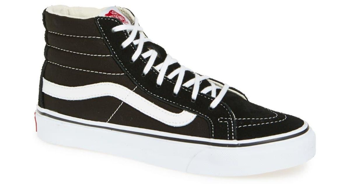 vans black and white high tops