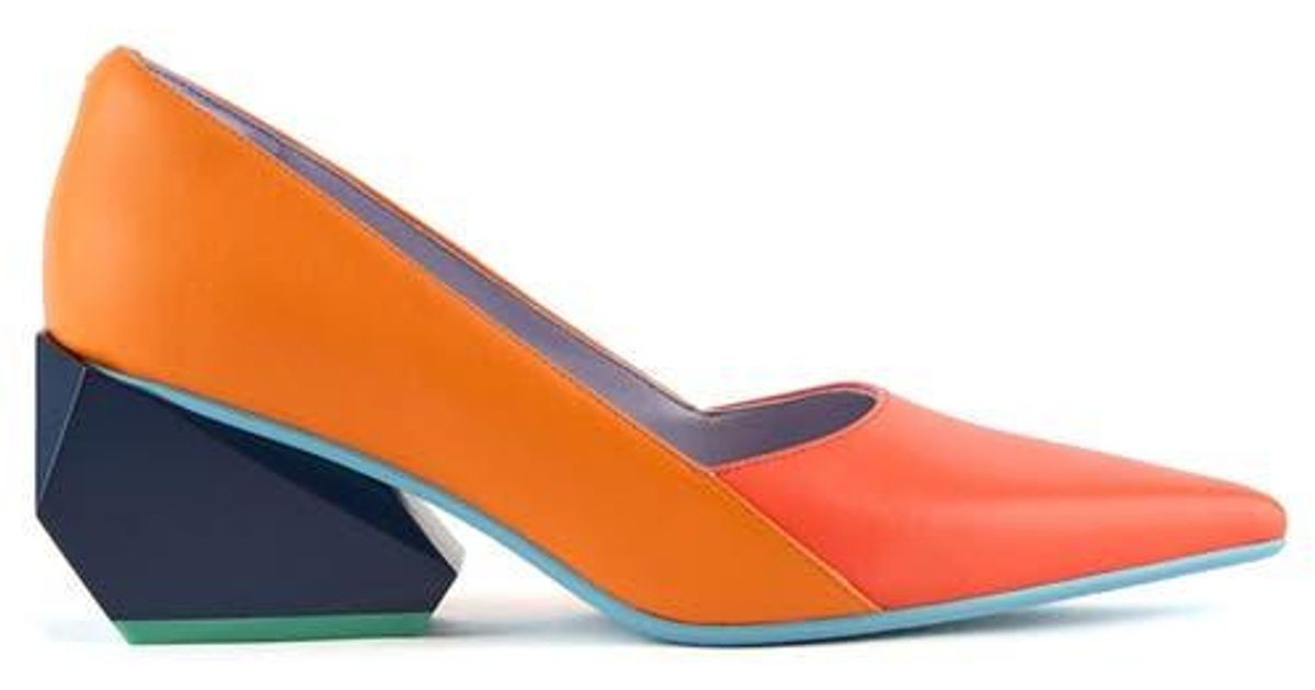United Nude Ricky Pump Mid in Orange | Lyst