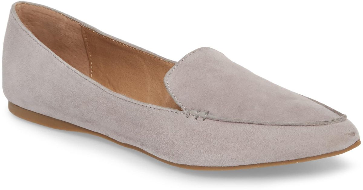 feather loafer flat