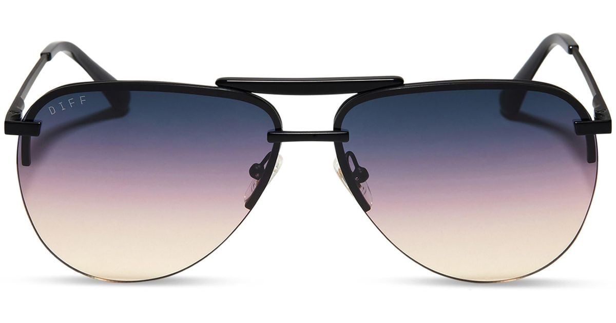DIFF Tahoe 63mm Gradient Oversize Aviator Sunglasses in Blue for Men Lyst