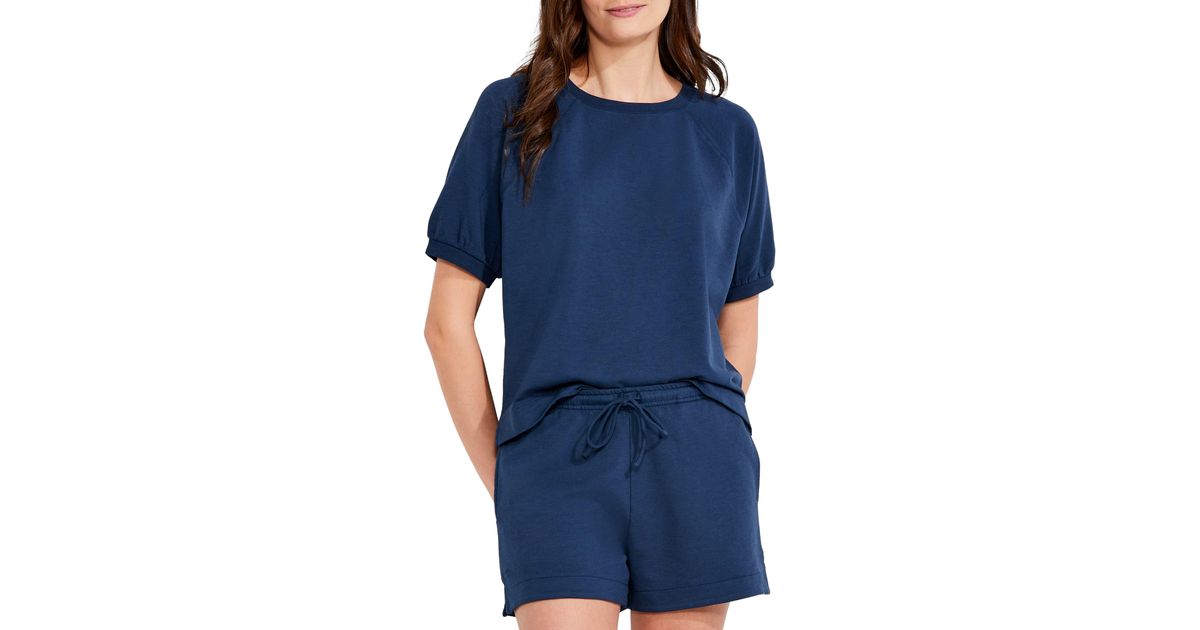 NZT by NIC+ZOE Nzt By Nic+zoe French Terry T-shirt in Blue | Lyst