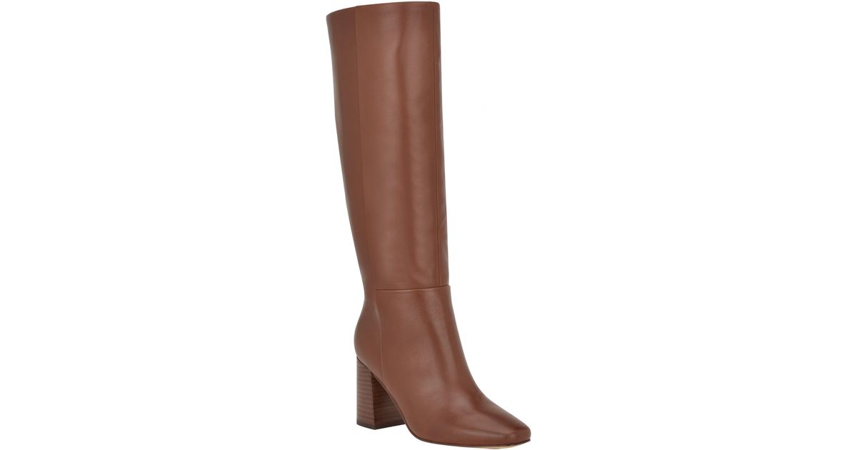 Calvin Klein Arista Knee High Boot in Brown Lyst