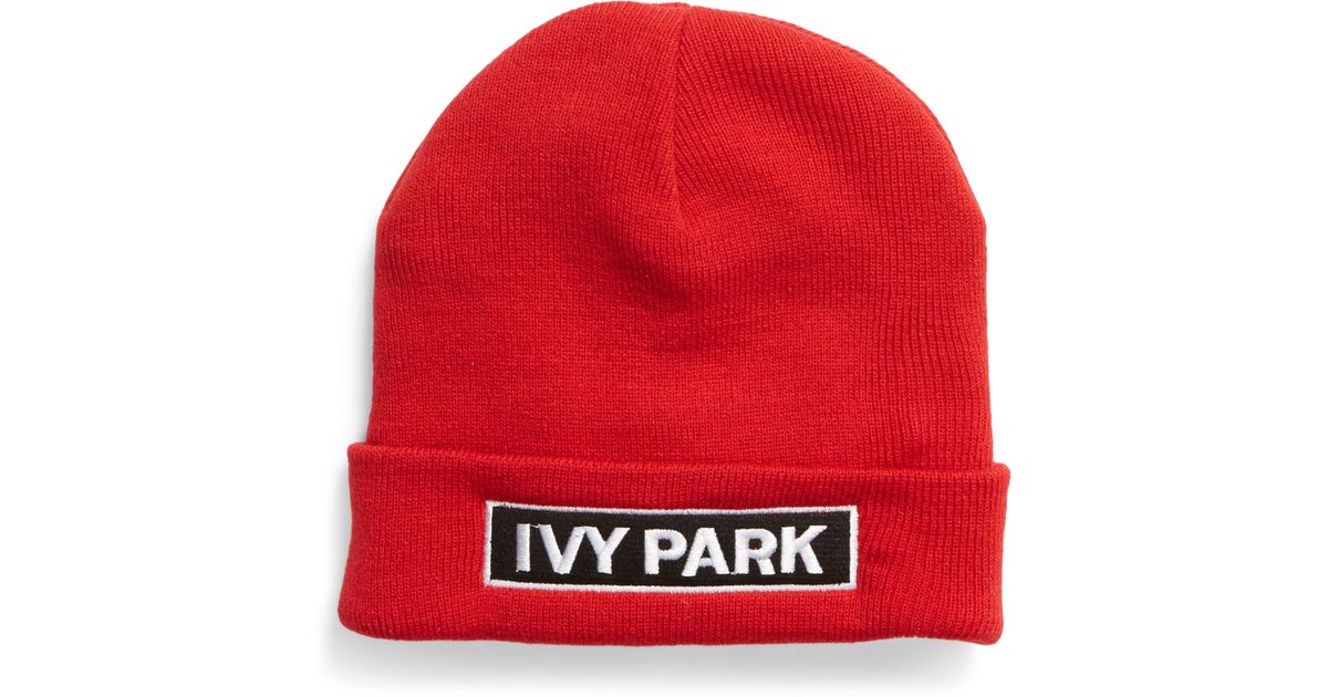 ivy park logo beanie