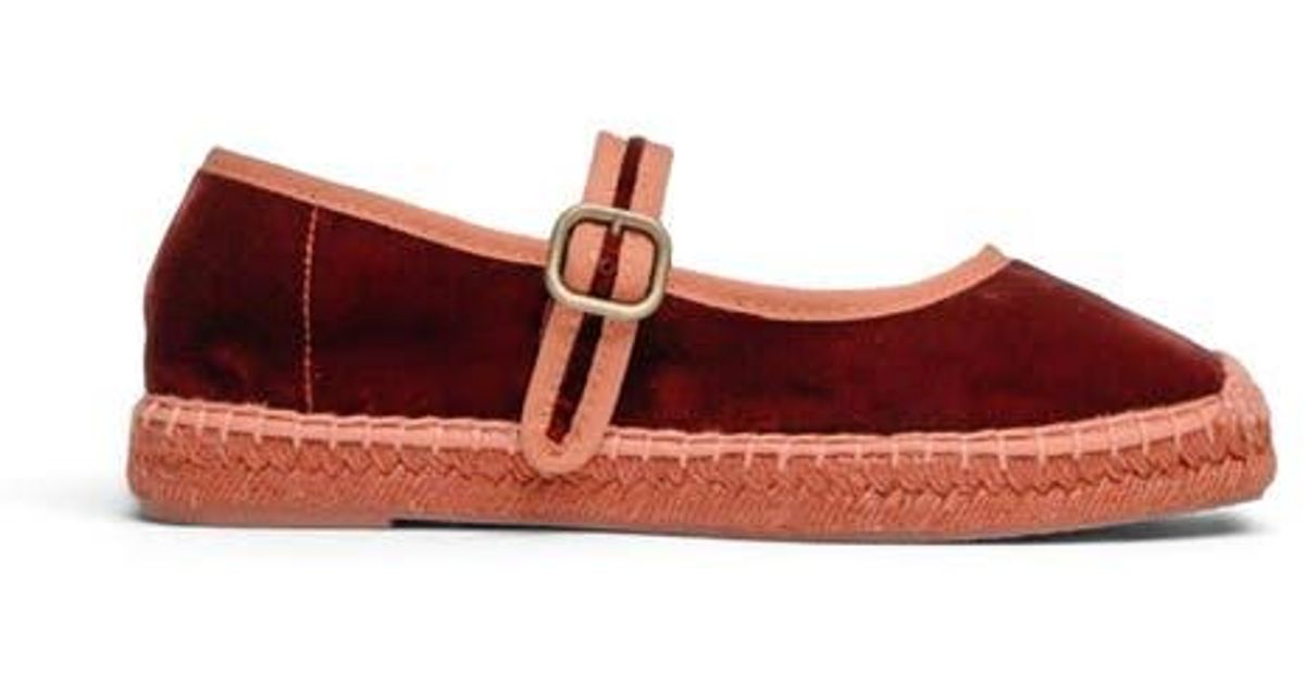 Penelope Chilvers Velvet Espadrille Mary Jane in Red | Lyst
