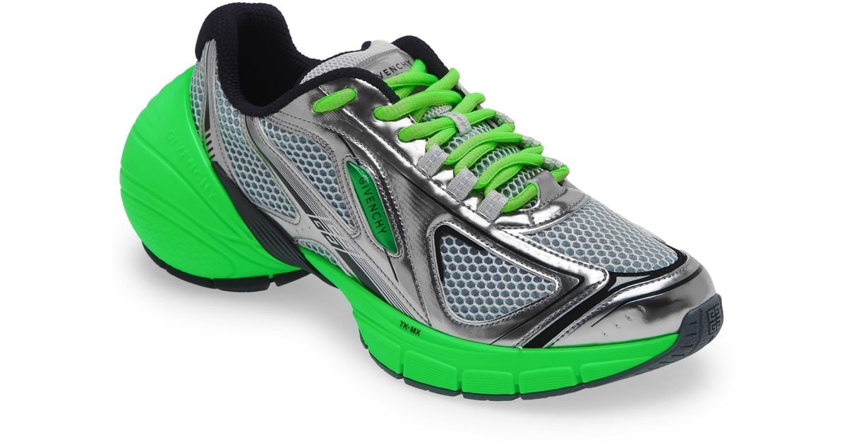 Givenchy Tkmx Mesh Running Shoe in Green for Men Lyst