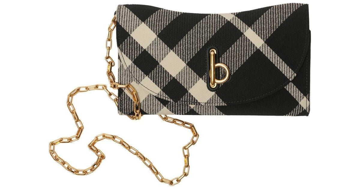 Burberry Rocking Horse Chain Strap Wallet in Black Lyst