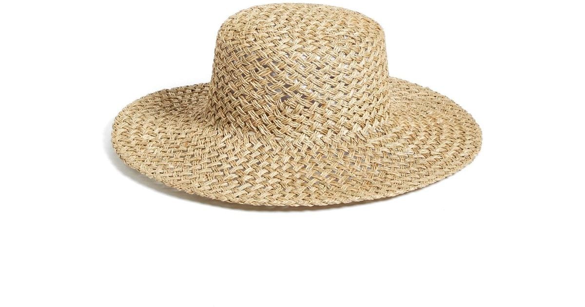 Lack of Color Womens Sunnydip Fray Woven Seagrass Fedora