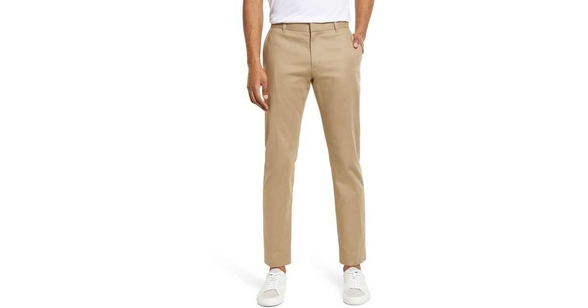 Vince Griffith Stretch Cotton Twill Chino Pants in Natural for Men Lyst