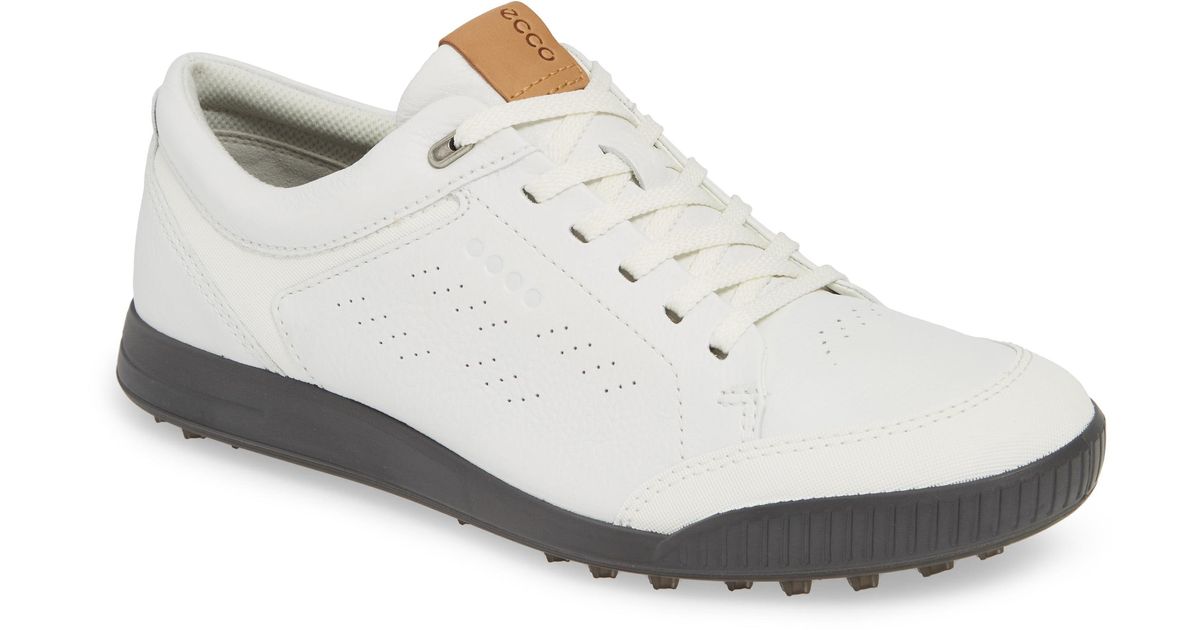 Ecco Leather Street Retro 2.0 Golf Shoes in White Leather (White) for ...