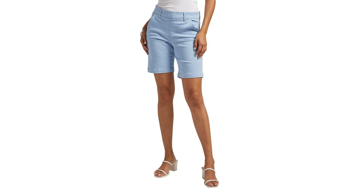 Jag Jeans Maddie Mid Rise Shorts in Blue | Lyst