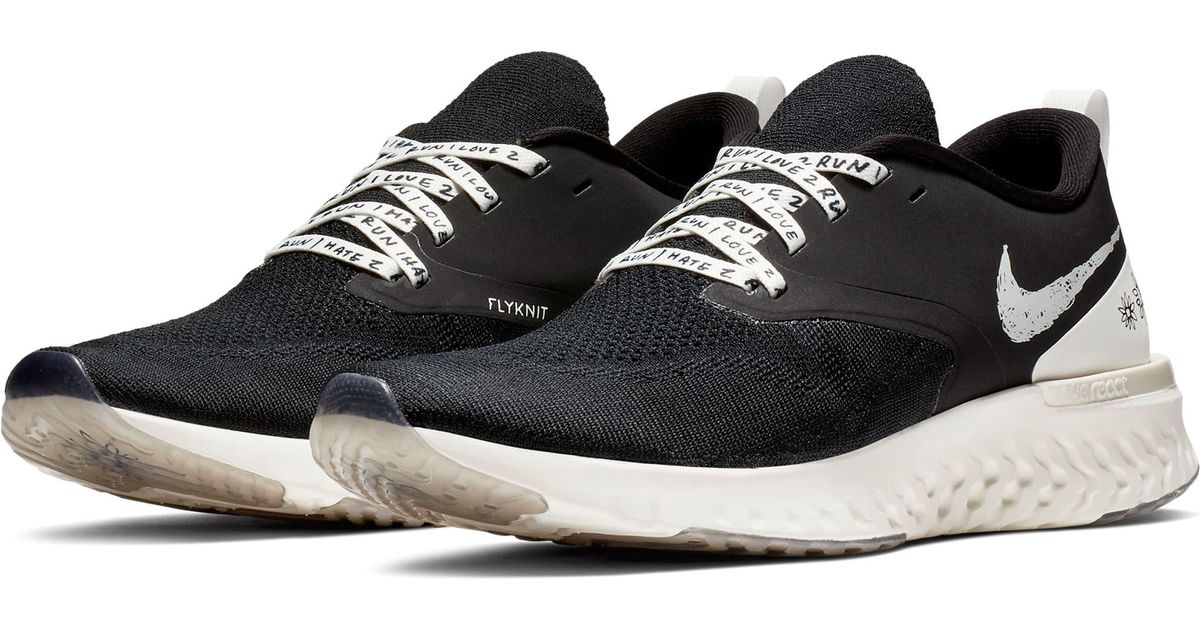 men's nike odyssey react flyknit 2 nathan bell running shoes