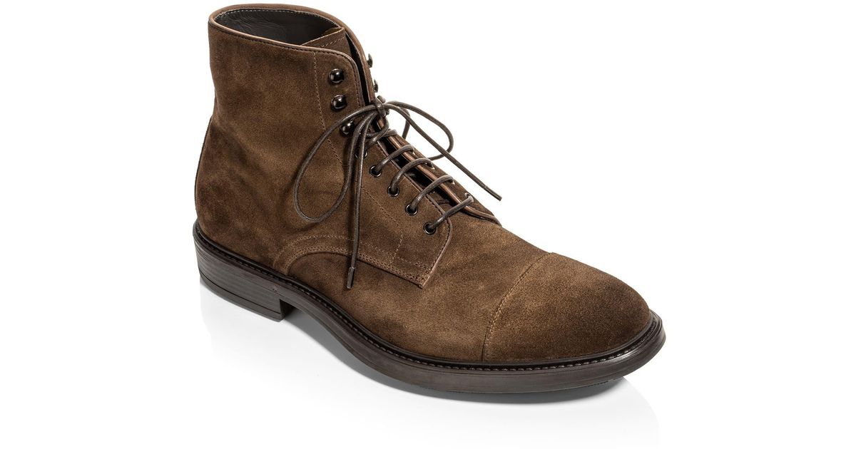 To Boot New York Burkett Cap Toe Boot in Brown for Men | Lyst