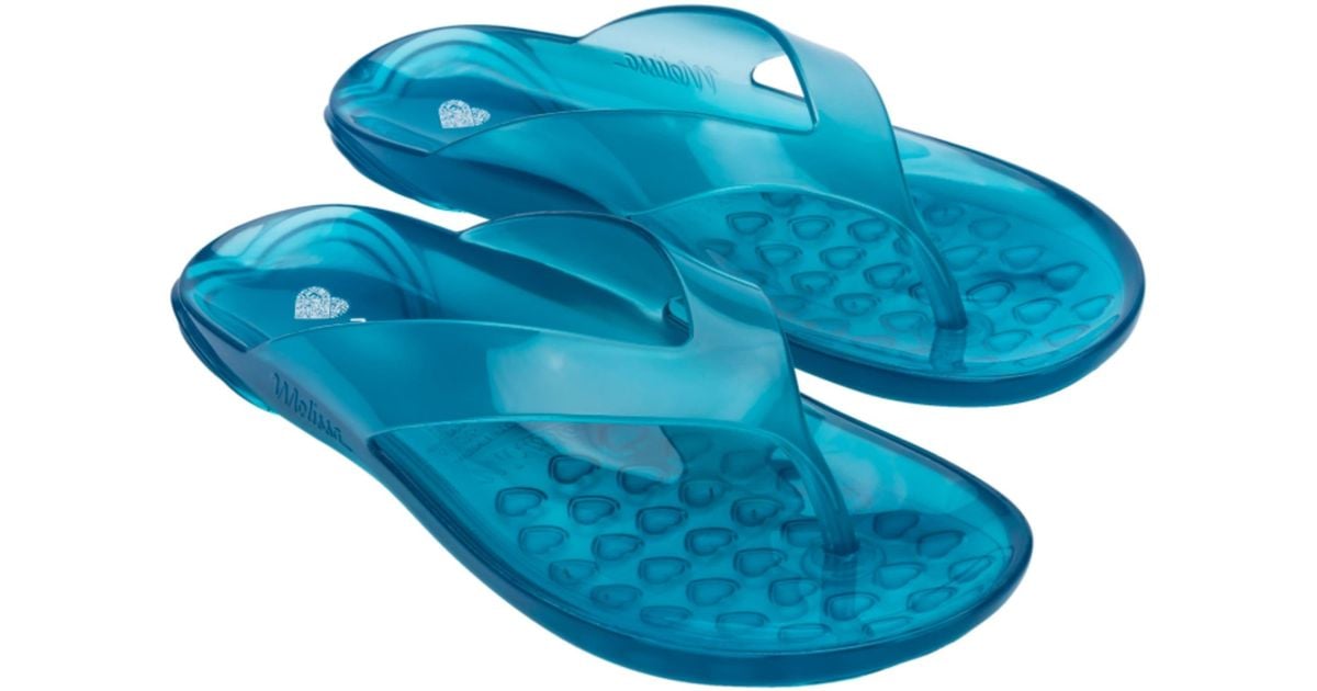 Melissa The Real Jelly Flip Flop in Blue Lyst