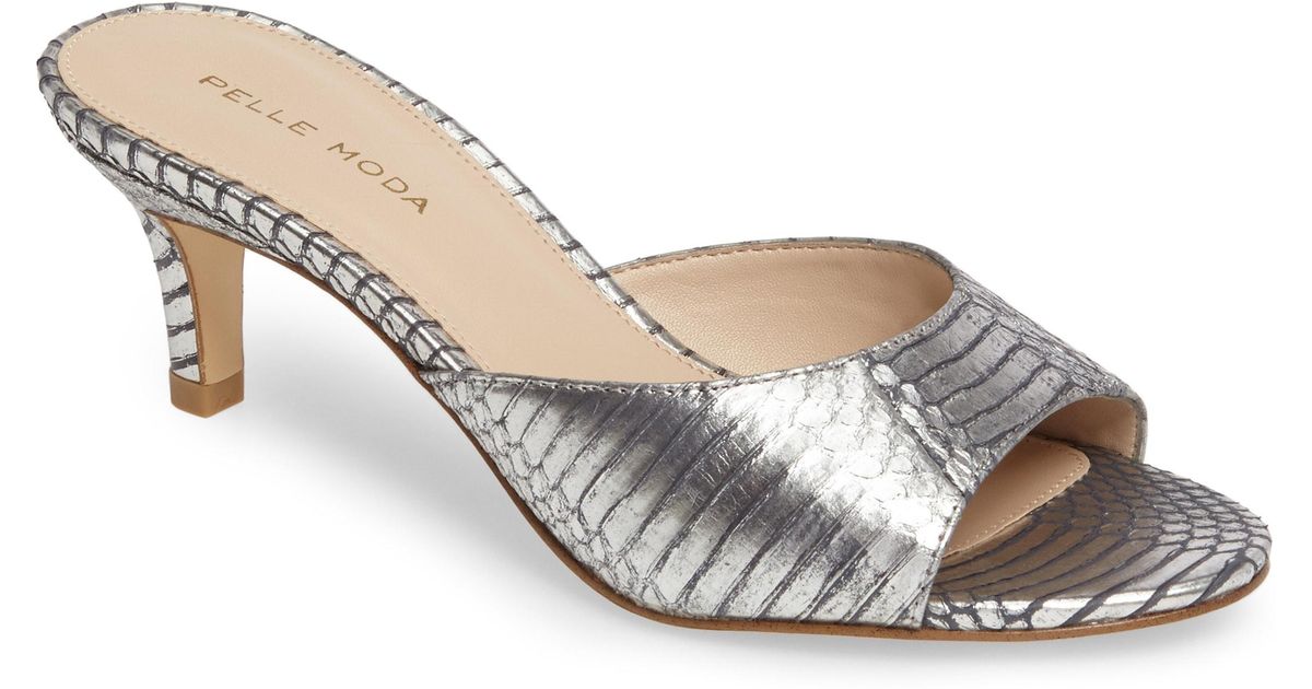 pelle moda bex kitten heel slide