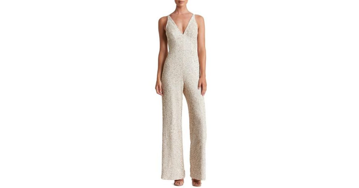 dress the population sequin jumpsuit