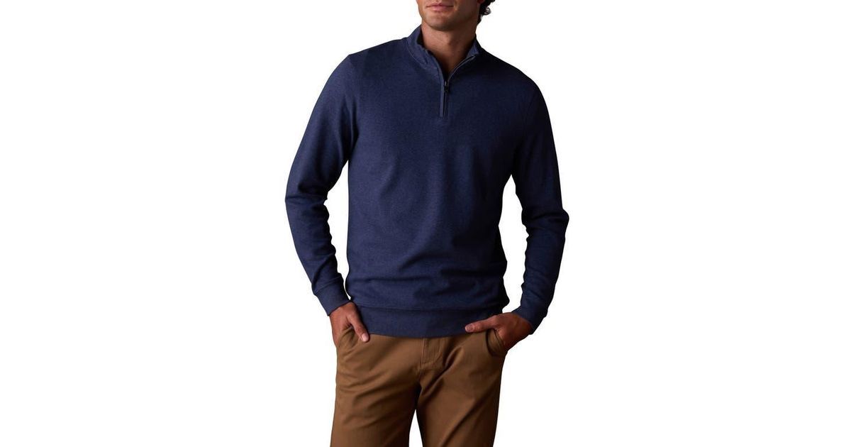 Normal Zip The Normal Brand Puremeso Weekend Quarter Zip Top in Blue for Men | Lyst